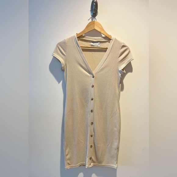 ASOS Ribbed capped sleeve mini dress - Picture 2 of 6